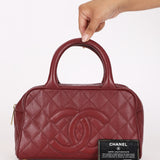 Chanel Timeless Top Handle Bag Bordeaux Caviar GHW