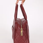 Chanel Timeless Top Handle Bag Bordeaux Caviar GHW