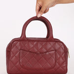 Chanel Timeless Top Handle Bag Bordeaux Caviar GHW