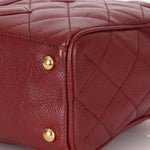 Chanel Timeless Top Handle Bag Bordeaux Caviar GHW