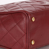 Chanel Timeless Top Handle Bag Bordeaux Caviar GHW