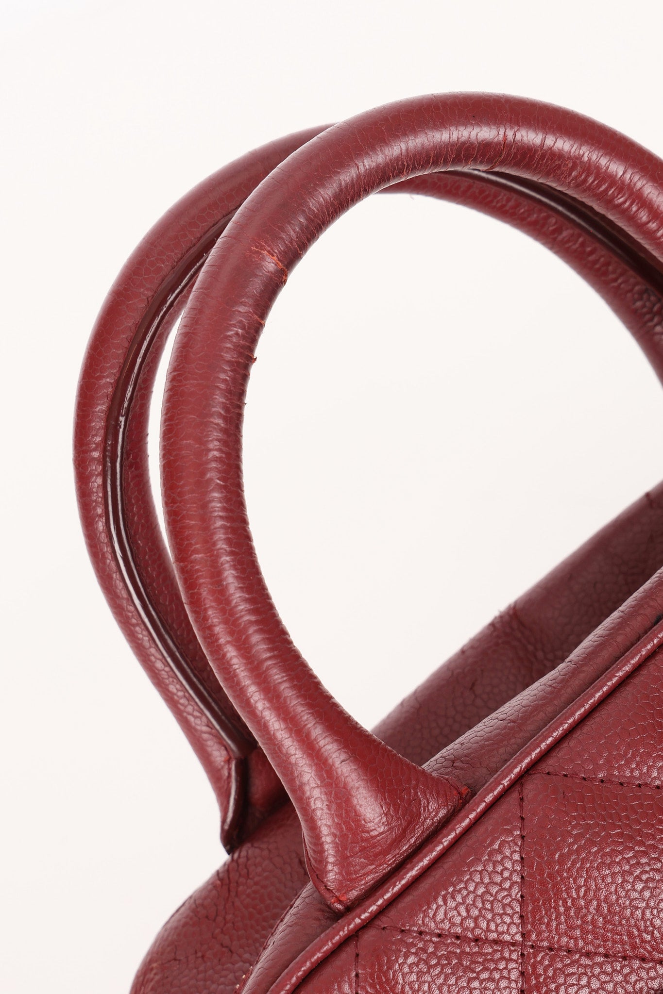 Chanel Timeless Top Handle Bag Bordeaux Caviar GHW