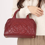 Chanel Timeless Top Handle Bag Bordeaux Caviar GHW