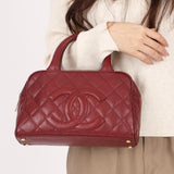 Chanel Timeless Top Handle Bag Bordeaux Caviar GHW