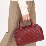Chanel Timeless Top Handle Bag Bordeaux Caviar GHW