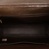 Chanel Kelly Turnlock Shoulder Bag Dark Taupe Caviar AGHW