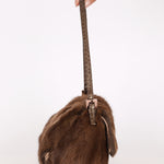 Fendi Mini Mamma Baguette Bag Fur and Exotic RGHW