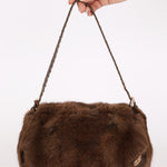 Fendi Mini Mamma Baguette Bag Fur and Exotic RGHW
