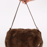 Fendi Mini Mamma Baguette Bag Fur and Exotic RGHW