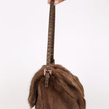 Fendi Mini Mamma Baguette Bag Fur and Exotic RGHW