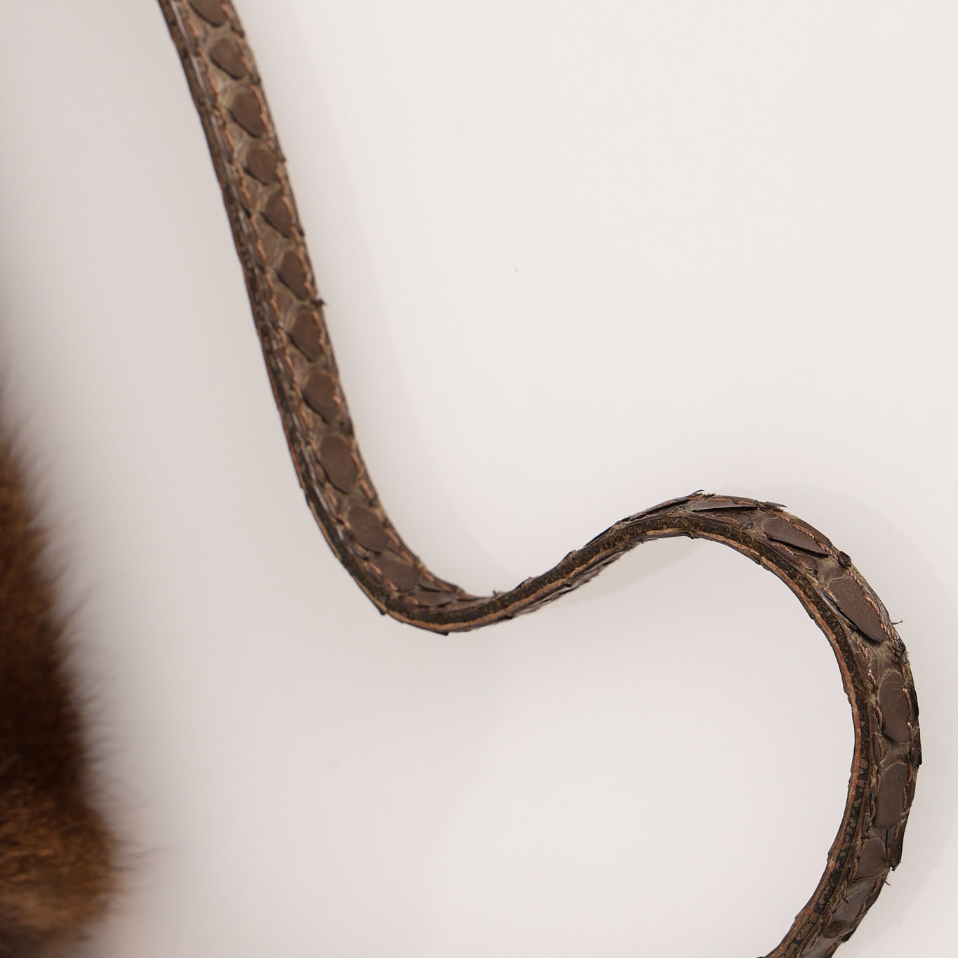 Fendi Mini Mamma Baguette Bag Fur and Exotic RGHW