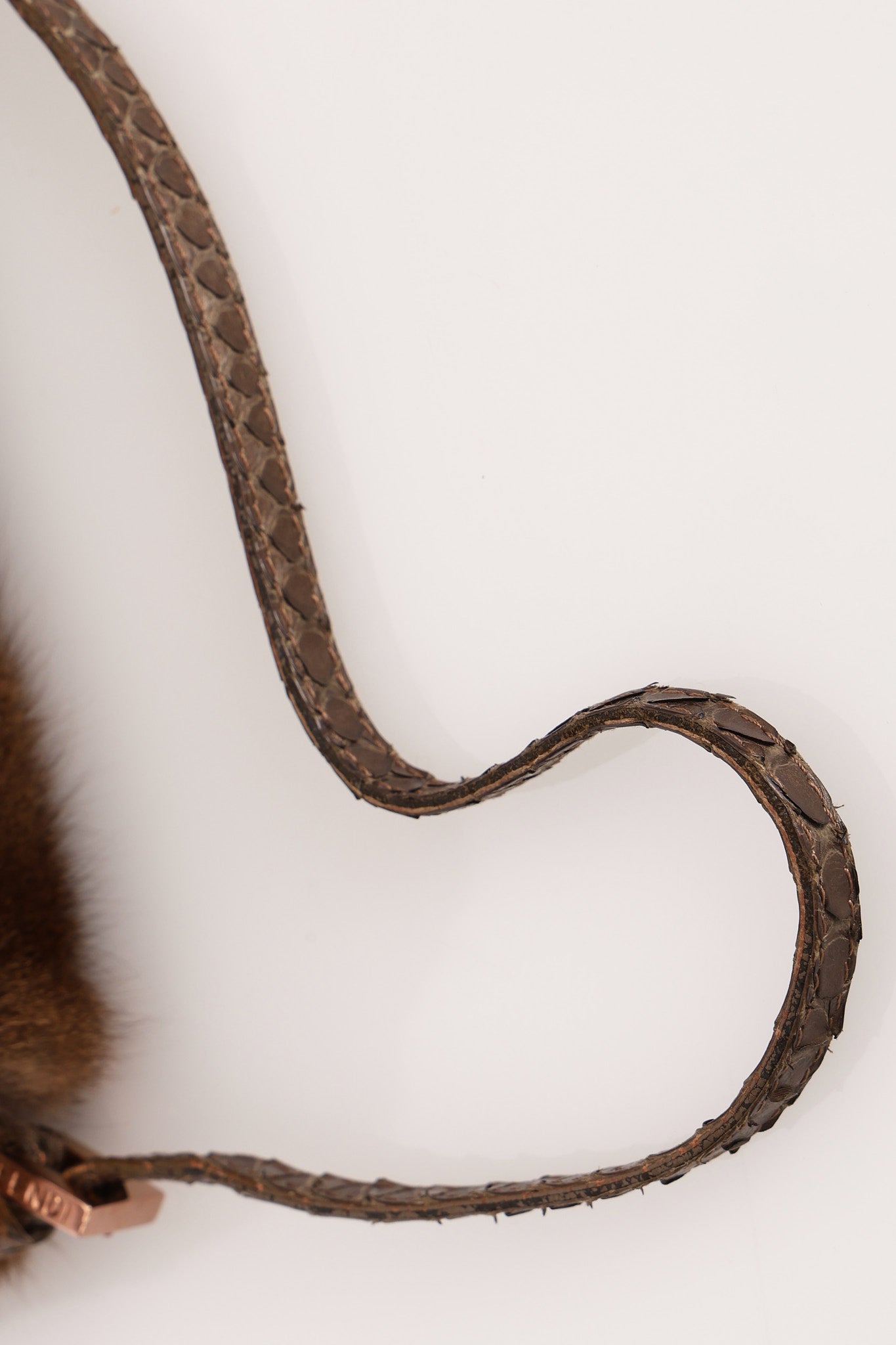 Fendi Mini Mamma Baguette Bag Fur and Exotic RGHW