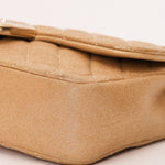 Chanel Pearl Single Flap Gold Iridescent Suede 2014 AGHW