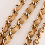 Chanel Pearl Single Flap Gold Iridescent Suede 2014 AGHW