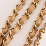 Chanel Pearl Single Flap Gold Iridescent Suede 2014 AGHW