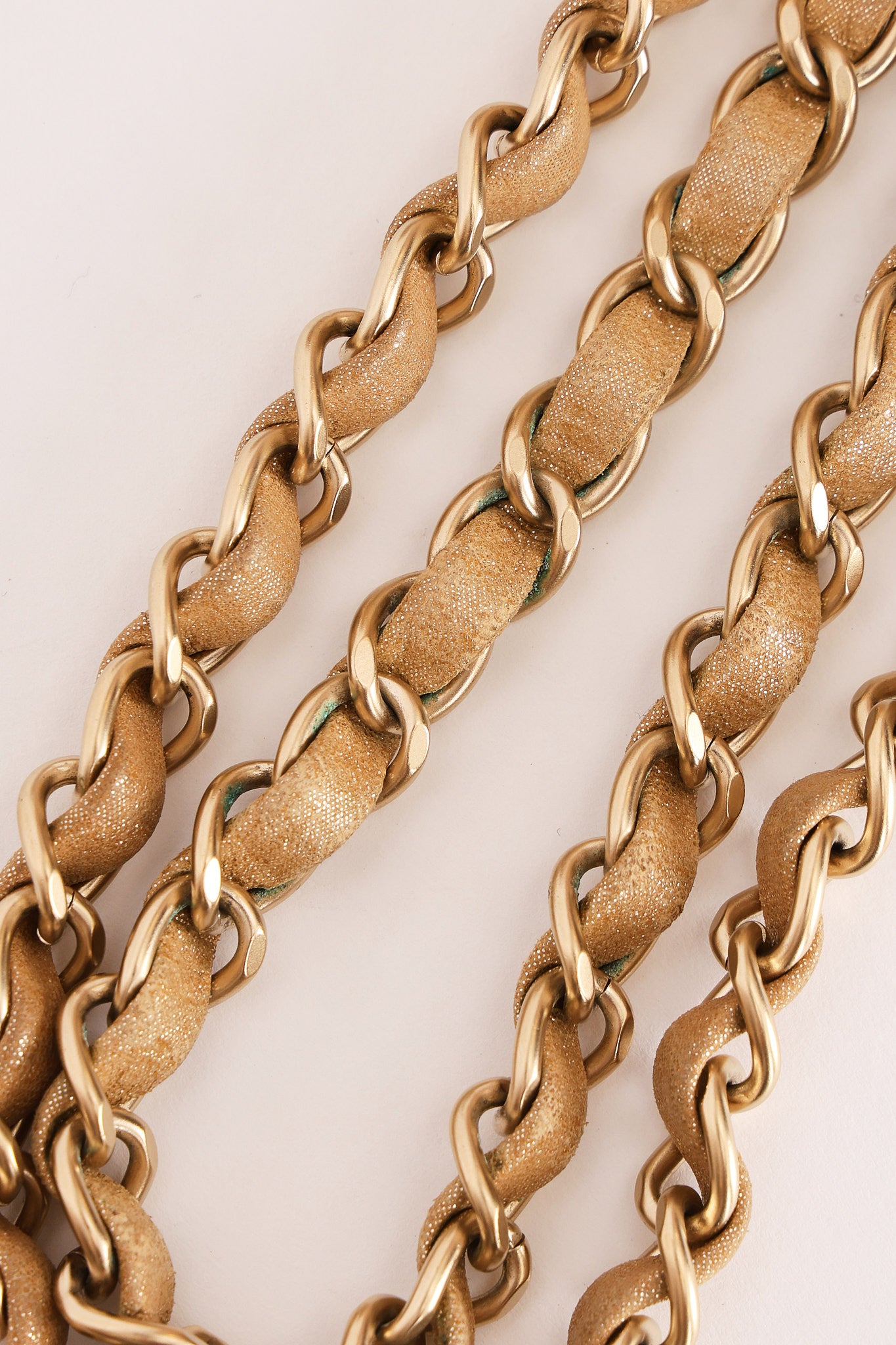 Chanel Pearl Single Flap Gold Iridescent Suede 2014 AGHW