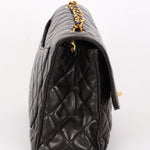 Chanel Medium Single Flap Black Lambskin 24K GP