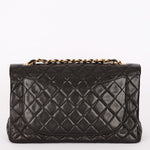 Chanel Medium Single Flap Black Lambskin 24K GP