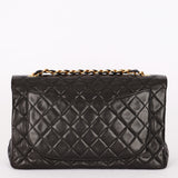Chanel Medium Single Flap Black Lambskin 24K GP