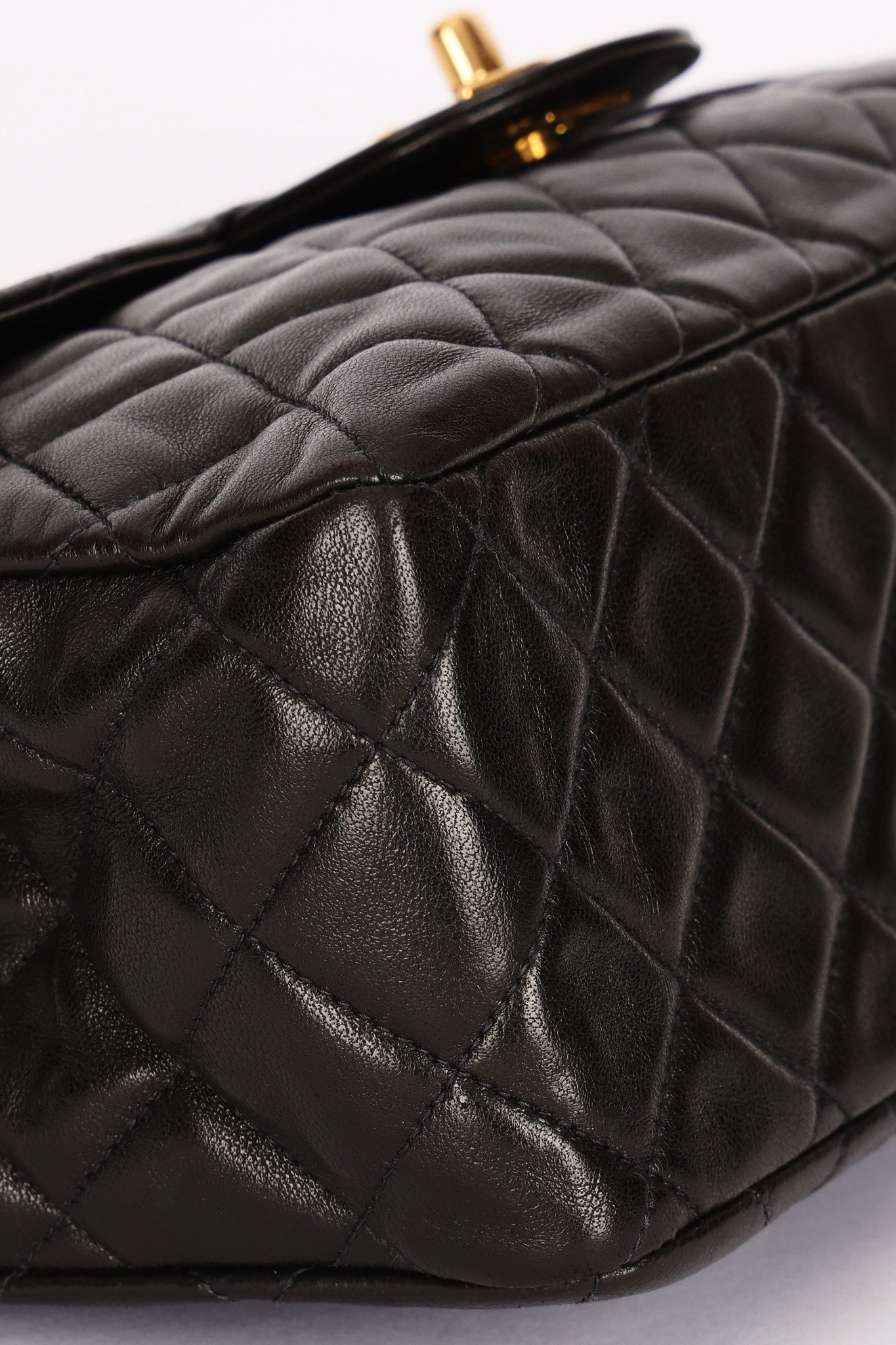 Chanel Medium Single Flap Black Lambskin 24K GP