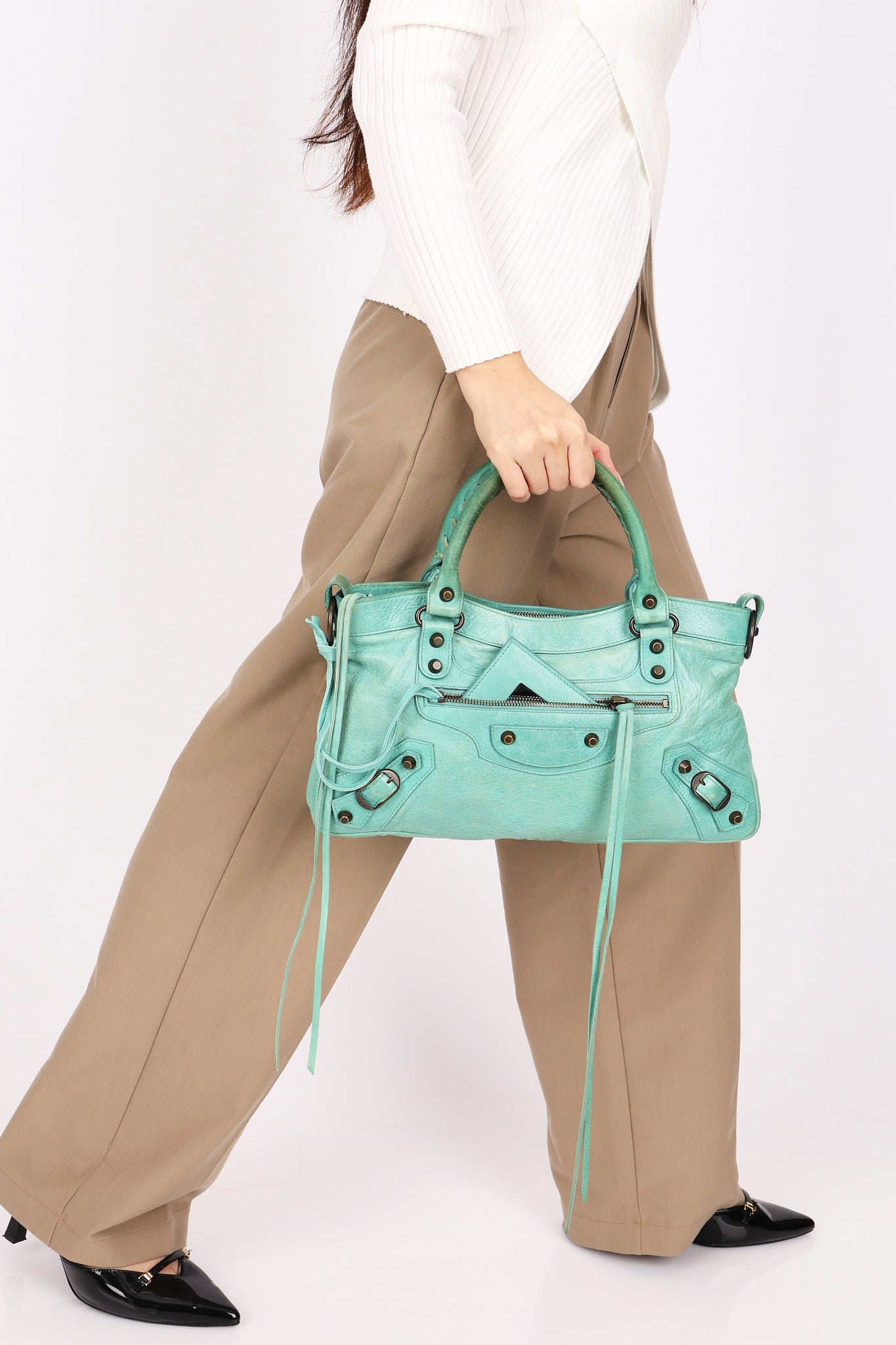 Balenciaga Medium City Bag Teal
