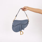Dior Medium Saddle Bag Stone Grey 2021