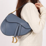 Dior Medium Saddle Bag Blue