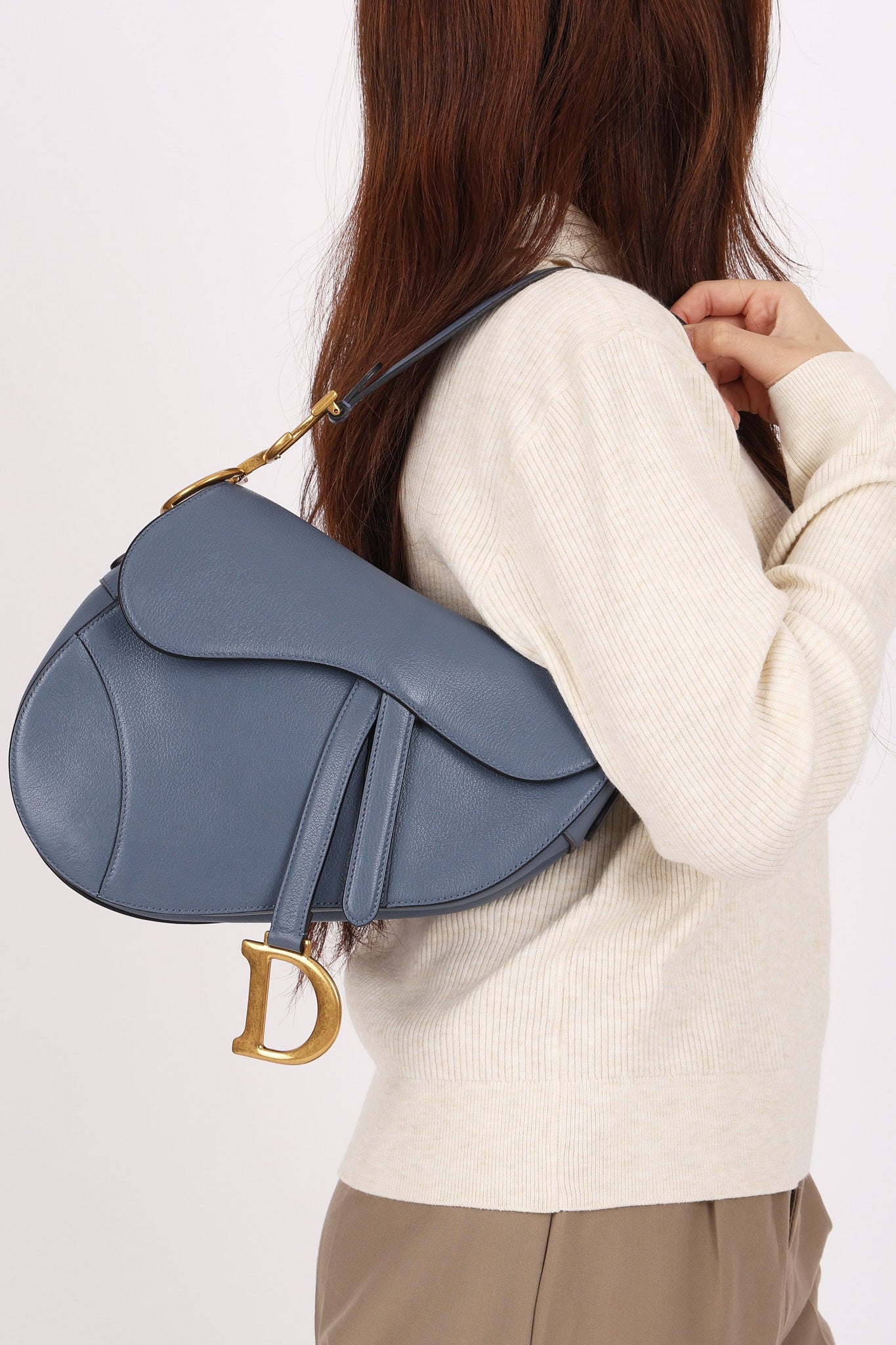 Dior Medium Saddle Bag Blue