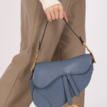 Dior Medium Saddle Bag Blue