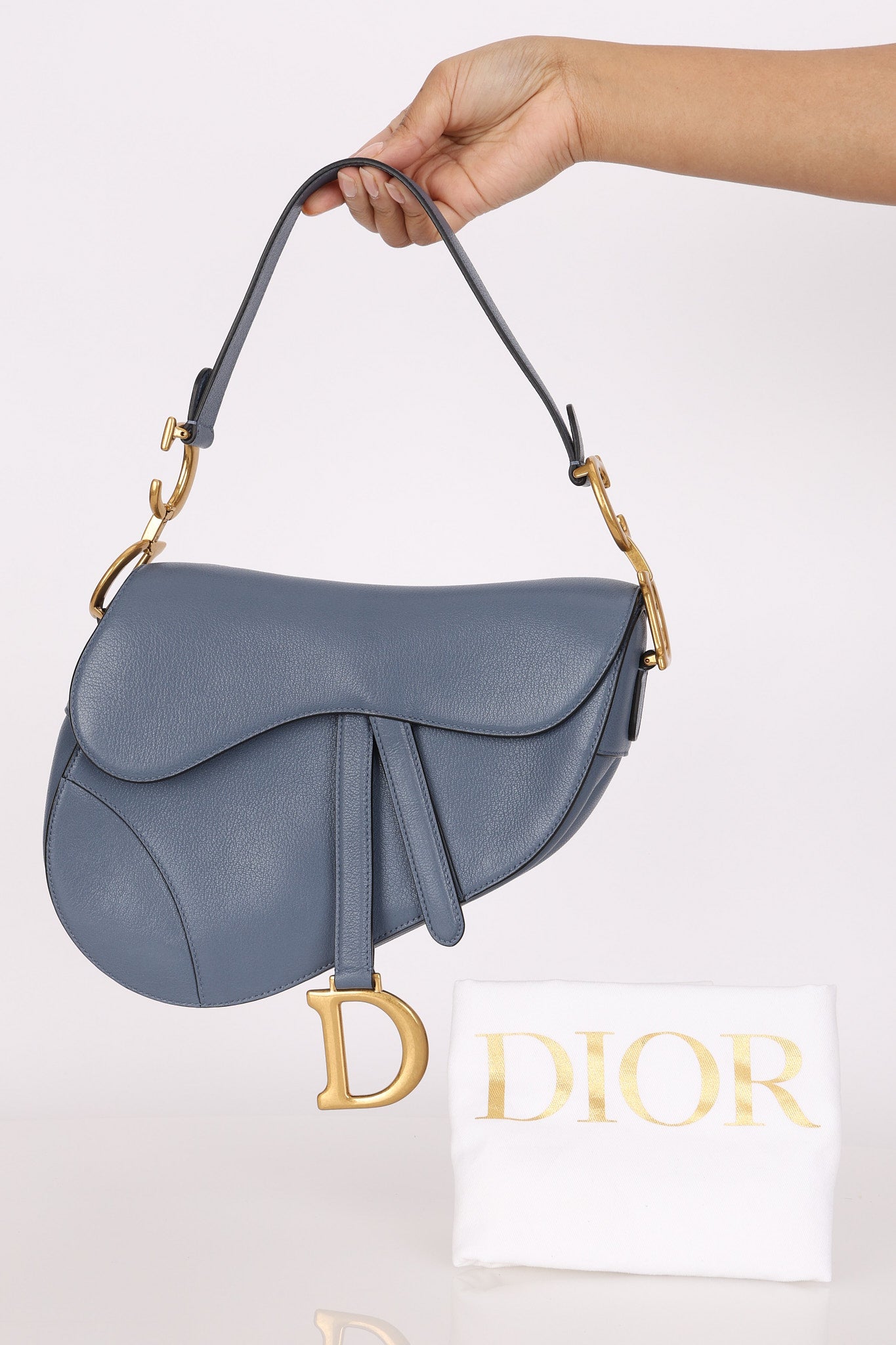 Dior Medium Saddle Bag Blue