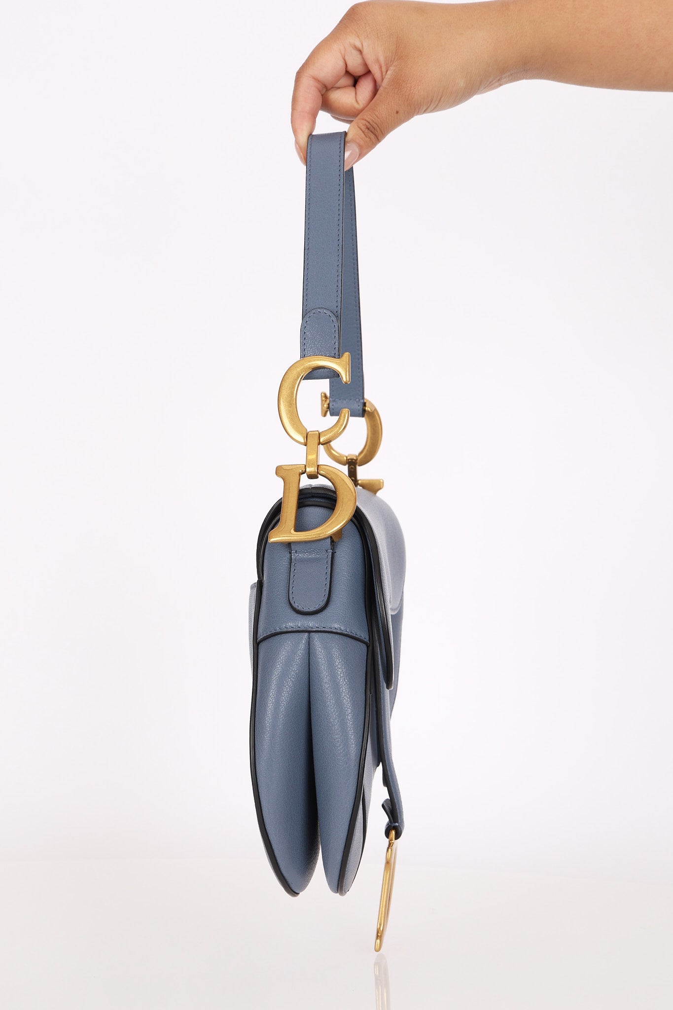 Dior Medium Saddle Bag Blue