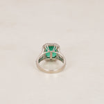 Stainless Steel Emerald Ring