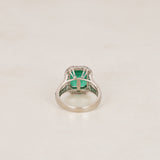 Stainless Steel Emerald Ring