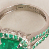 Stainless Steel Emerald Ring