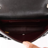 Chanel Camellia Rectangular Mini Single Flap Black Lambskin 2016 SHW