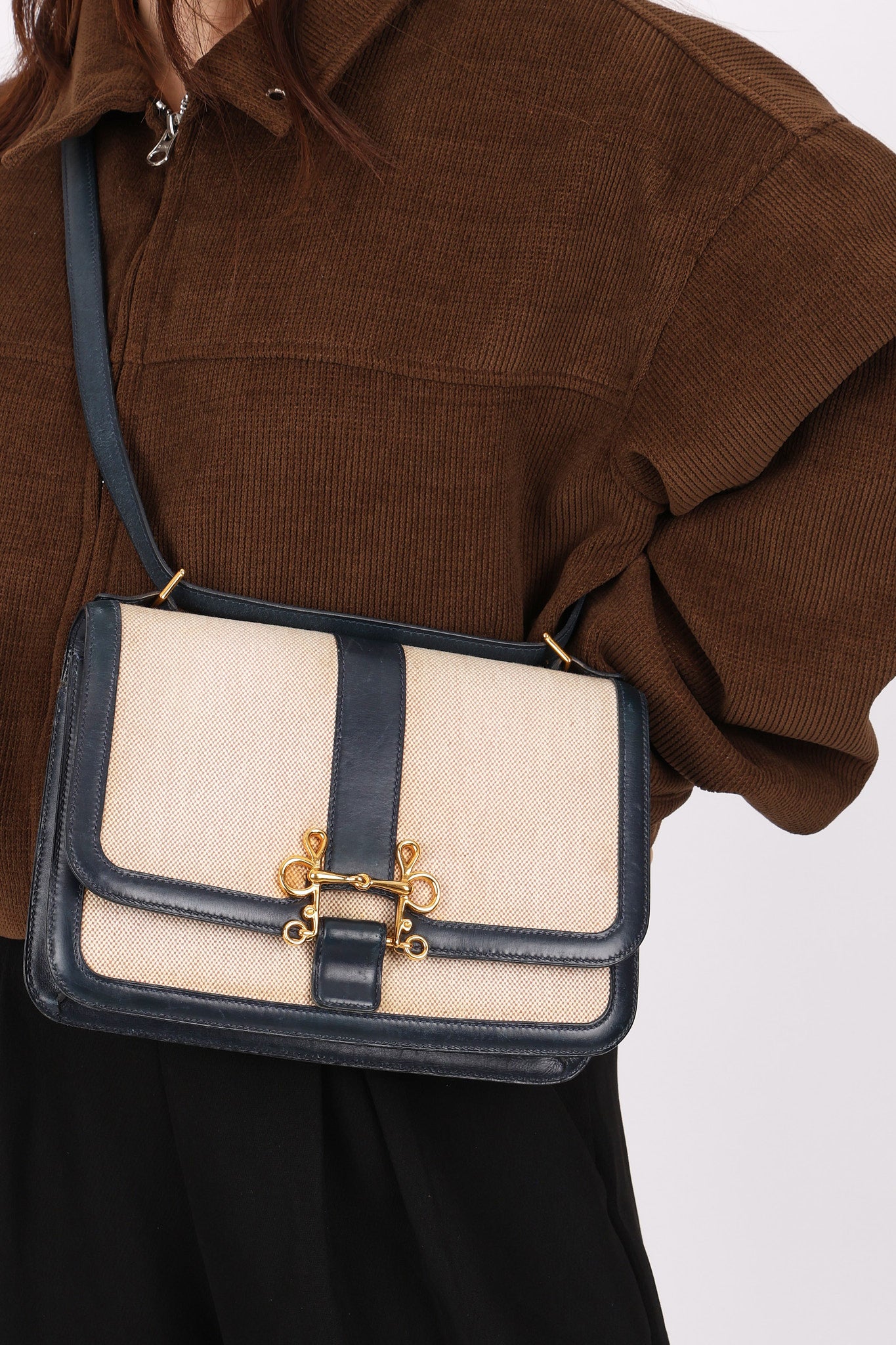 Hermès Sologne Shoulder Bag (color + leather) and Toile GHW