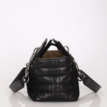 Chanel Chocolate Bar Tote Black Lambskin and Canvas SHW
