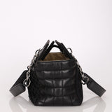 Chanel Chocolate Bar Tote Black Lambskin and Canvas SHW