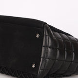 Chanel Chocolate Bar Tote Black Lambskin and Canvas SHW