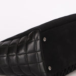 Chanel Chocolate Bar Tote Black Lambskin and Canvas SHW