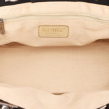 Chanel Chocolate Bar Tote Black Lambskin and Canvas SHW