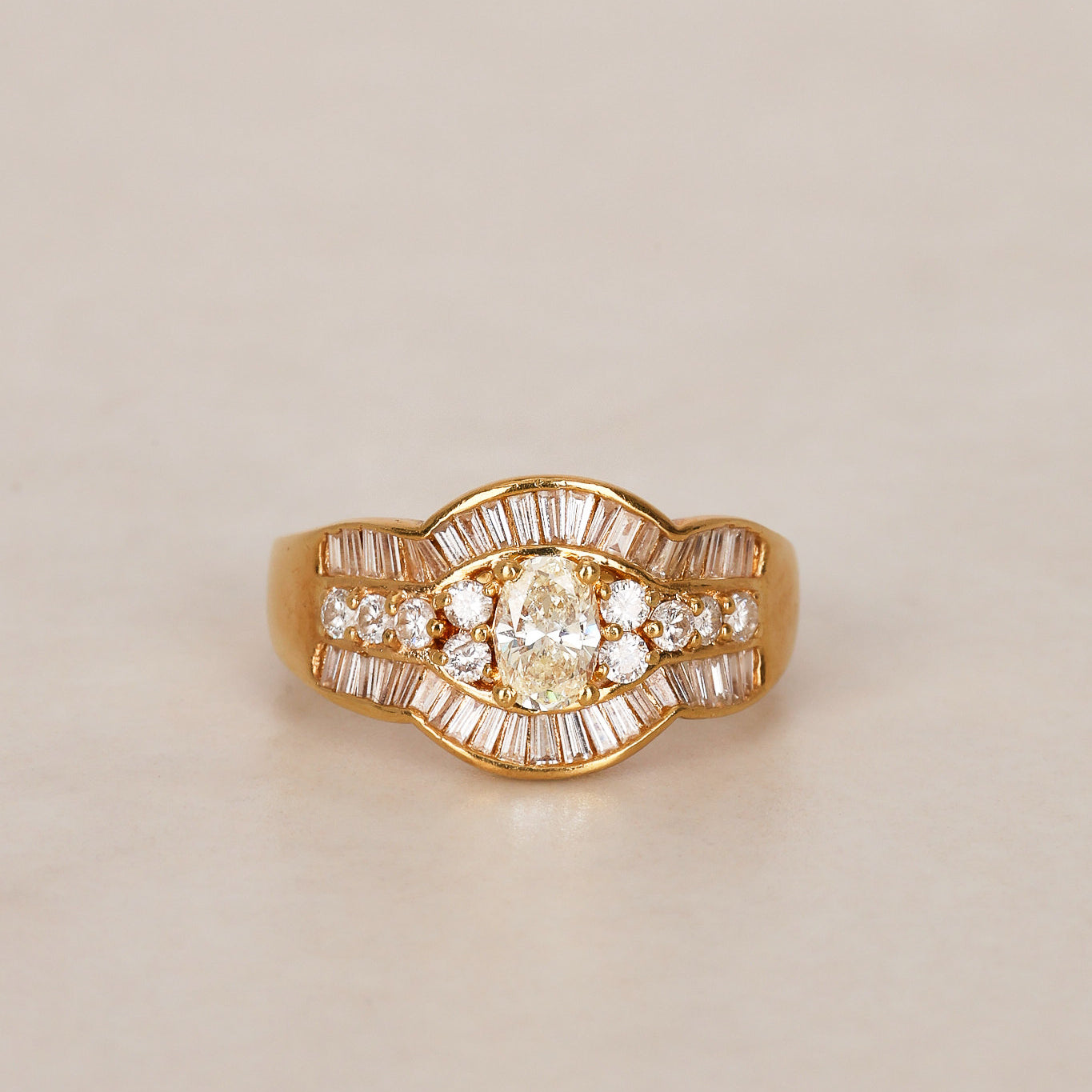 18K Diamond Gold Ring