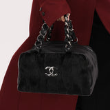 Chanel Ponyhair Olsen Bag Black Lambskin SHW