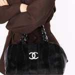 Chanel Ponyhair Olsen Bag Black Lambskin 2004 SHW