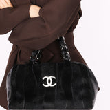 Chanel Ponyhair Olsen Bag Black Lambskin 2004 SHW