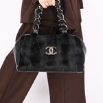 Chanel Ponyhair Olsen Bag Black Lambskin 2004 SHW