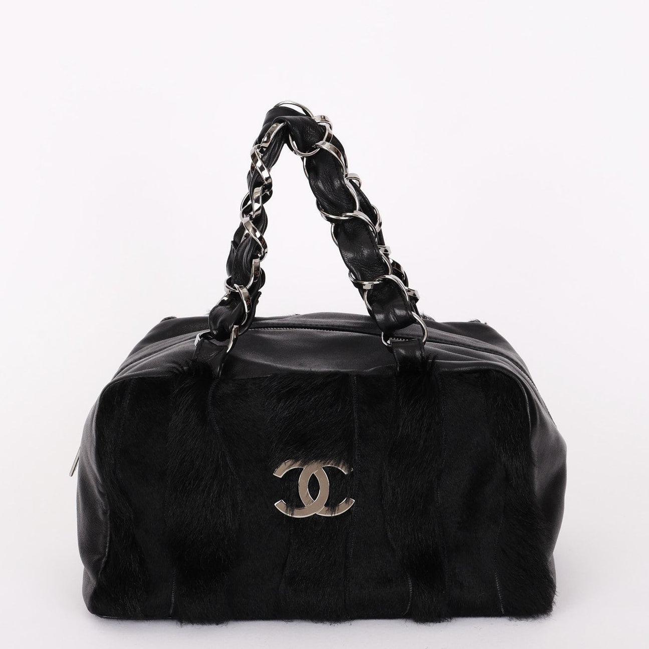 Chanel Ponyhair Olsen Bag Black Lambskin SHW