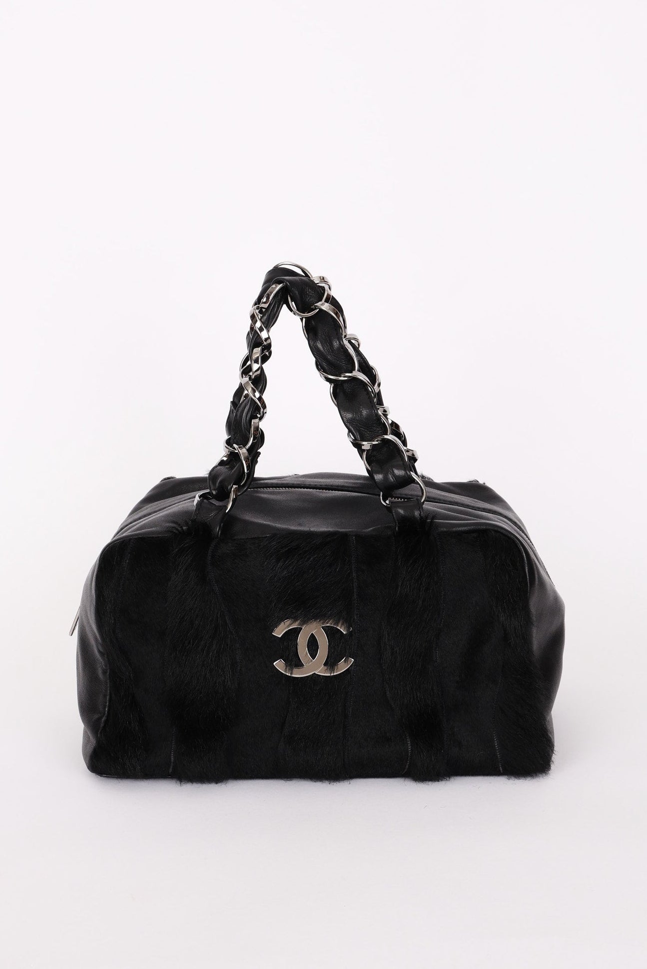 Chanel Ponyhair Olsen Bag Black Lambskin SHW
