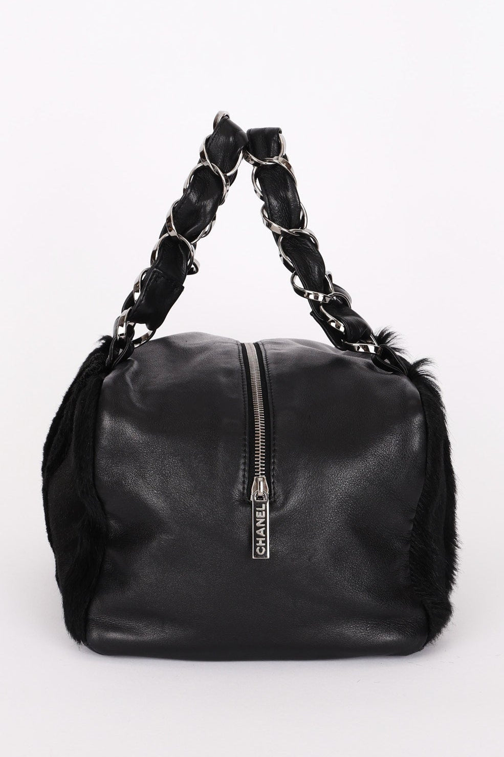 Chanel Ponyhair Olsen Bag Black Lambskin SHW