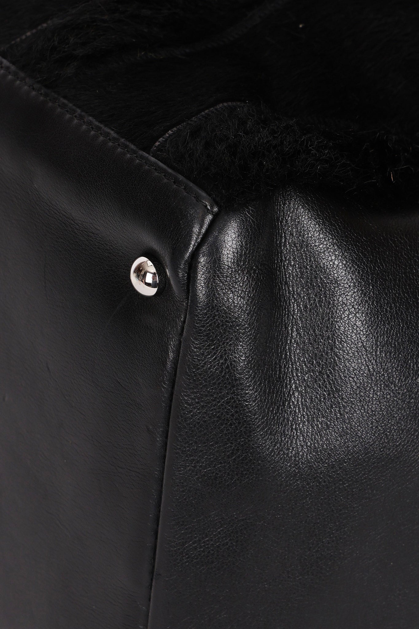 Chanel Ponyhair Olsen Bag Black Lambskin SHW